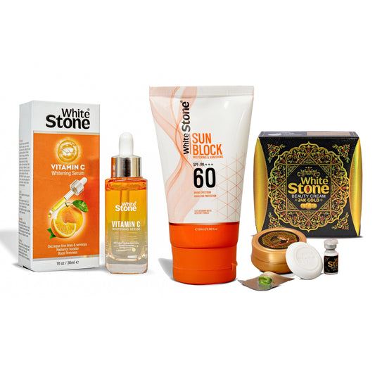 SPF 60 Sunblock + Vitamin C Serum + 4 in 1 Beauty Cream