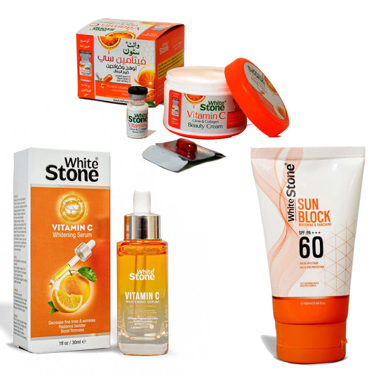 1 Vitamin C Pack + 1 SPF 60 Sunblock + 1 Vitamin C Serum