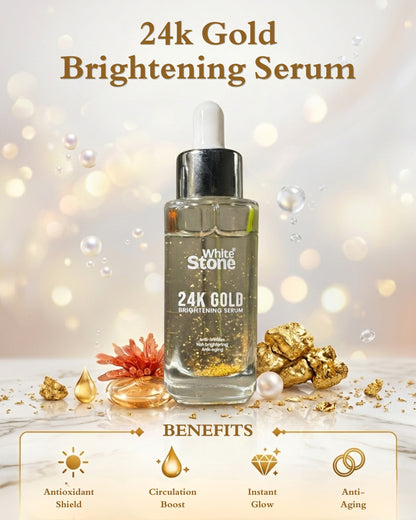 White Stone 24K Gold Illuminating Serum – Age-Defying Glow Enhancer