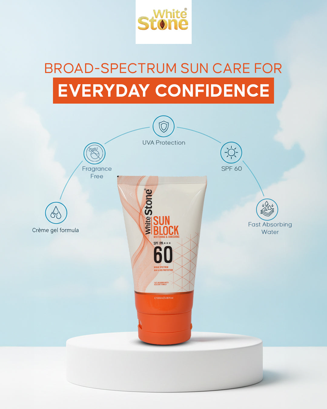White Stone Sun Block SPF 60