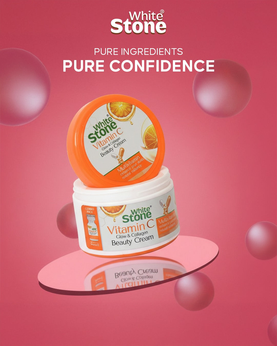 White Stone Vitamin C Glow & Collagen Beauty Cream